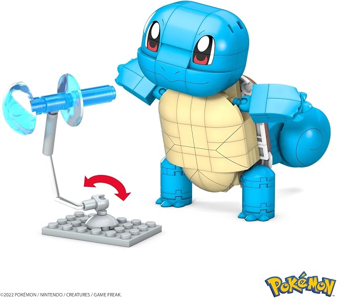 MEGA Pokémon Building Toys Set Build & Show Squirtle with 199 Pieces, Articulated and Poseable, 4 Inches Tall, for Kids