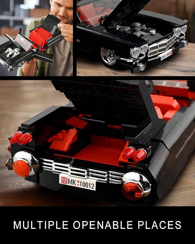 Mould King Sports Car Building Block Kits, MOC Racing Model Building Sets, Convertible Gifts for Kids Age 8+/Adults Collections Enthusiasts - 1,245 Pieces
