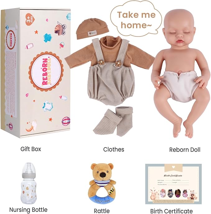 BABESIDE 16 Inch Silicone Baby Doll Weighted 4 Pounds,[NOT Vinyl] Realistic Baby Doll Girl Lifelike Reborn Baby Dolls Silicone Full Body Gift with Accessories for Kids 3+ & Collectors