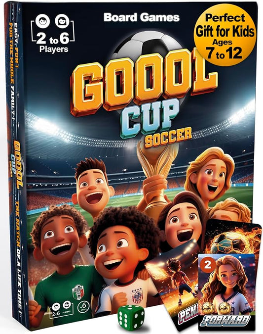 Soccer Board Game – Card Games for Kids 8–12 – Soccer Gifts for Boys & Girls - Family Game Night - Soccer Card Game for Families - Perfect Christmas & Birthday Gift