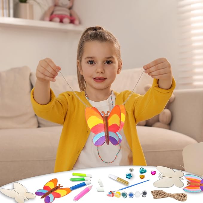 Yrinfay Glow in The Dark Butterfly Painting Kit, Teen Girl Gifts for 6-8 8-10 Year Old, Arts and Craft Kit for Kids Age 7 8-12, Toys for Boy & Girls 5-7 8 9 10 11 12