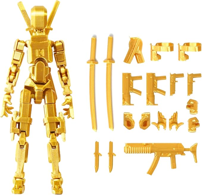 FoxVilla Assembly Completed T13 Action Figure, Titan 13 3D Printed Action Figure, 3D Printed Titan13, Assembled Dummy 13 Lucky 13 Toy Figure