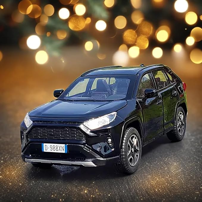 Model Car 1/32 Toy Car Alloy Diecast Collectible Model with Light and Sound Toy Vehicle for Boys Kids Toddler Gift Black car