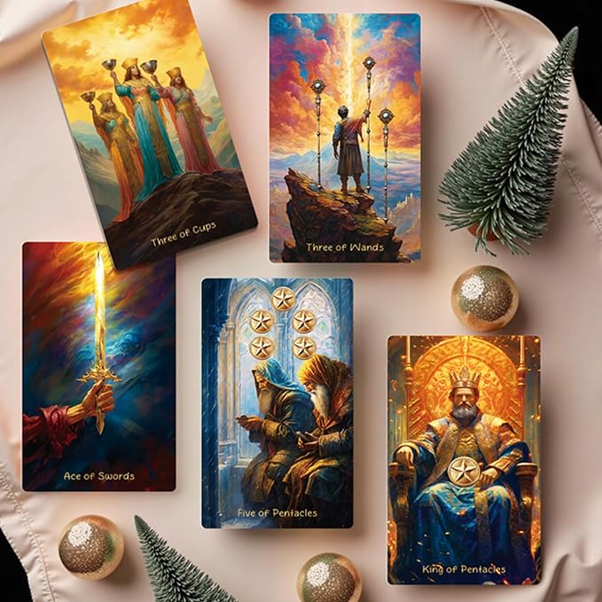 King Tarot Card, Beginner and Expert Original Tarot Electronic Guide，Fortune Telling Game, Divination Tools for All Skill Levels Tarot Deck