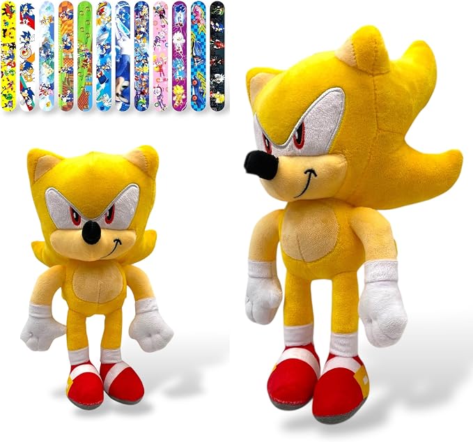 Set of 5 Plush Toys with Slap Bracelets | Ultra-Soft, Durable, and Lovable Characters for Kids | Ideal for Snuggling, Play, and Room Decor