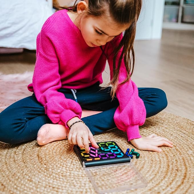 SmartGames IQ Digits – Compact Travel Logic Game with 120 Number Challenges, Math & Puzzle Brain Teaser for Kids & Adults, STEM Toy for Ages 7+, Portable Educational Game
