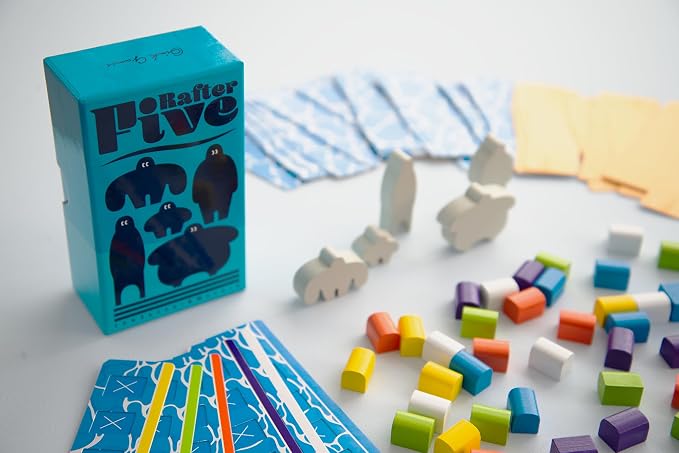 Oink Games Rafter Five Board Game | Dexterity Balance Card Game | 1–6 Players | Ages 7+ | Portable Travel Game