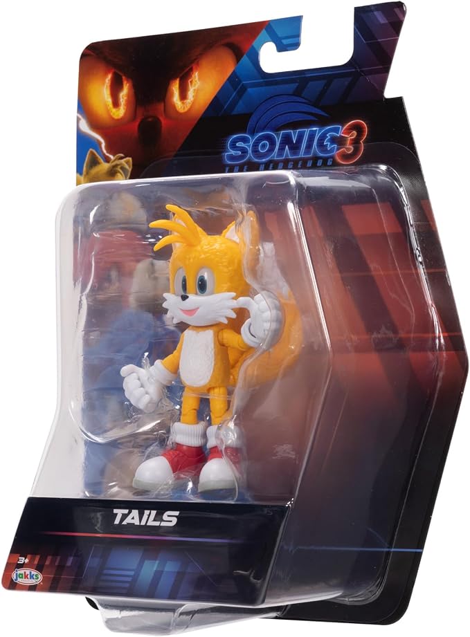 Sonic 3 Movie Action Figures 5-Inch Tails Collector Toy Figure, Highly Articulated for Boys Girls - Officially Licensed Sonic The Hedgehog 3 Movie Product