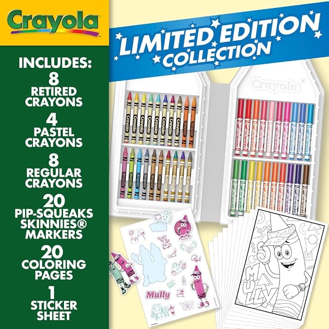 Crayola Coloring Set with Limited Edition Mauve Art Case, Limited Edition Crayons, 50+ Pieces, Gifts for Kids