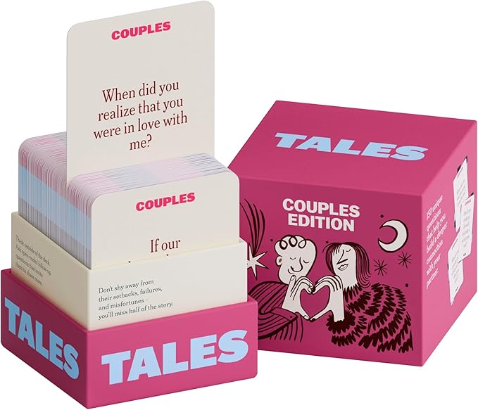 TALES 150 Conversation Starter Cards, Couples Edition, Prompts for Deeper Connection, Date Night Ideas, Anniversaries, and Quality Time Together
