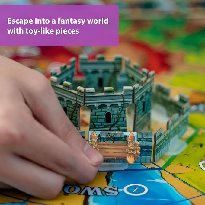 Fireside Games Castle Panic 2nd Edition | Cooperative Family Strategy Board Game with Monster Defense Card Trading and 3D Towers | Fun Adventure for 1-6 Players Ages 8 and Up