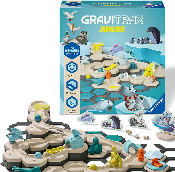Ravensburger GraviTrax Junior Starter Set L Ice - Marble Run, STEM and Construction Toys for Kids Age 3 Years Up - Kids Gifts