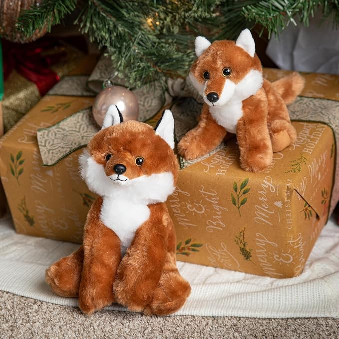 The Petting Zoo Fox Stuffed Animal Plushie, Gifts for Kids, Wild Onez Babiez Zoo Animals, Fox Plush Toy 6 inches
