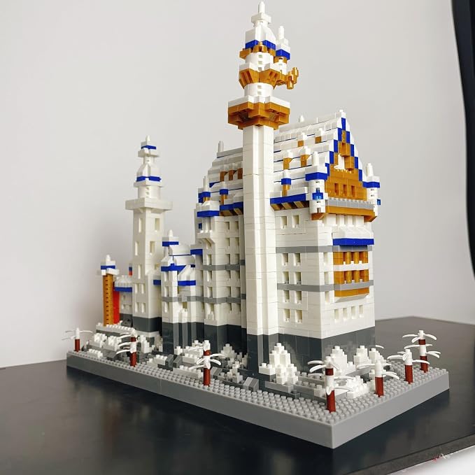 Germany Swan Stone Castle Micro Building Blocks Toys Set: Craft Your Own Royal Legacy