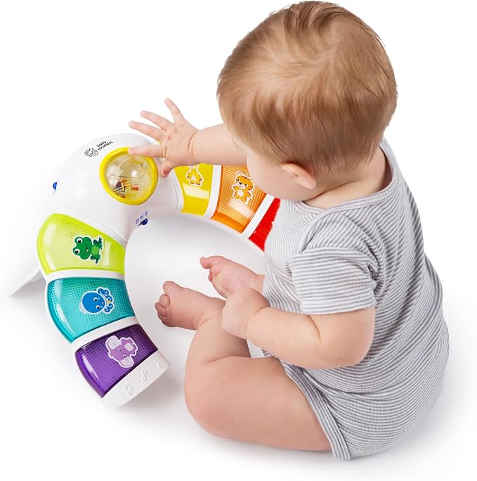 Baby Einstein Glow & Discover Light Bar Musical Toy, Activity Station, Sitting Up/Tummy Time, Color/Animal Learning Toys, Infant Ages 3 Months+ (Pack of 6)