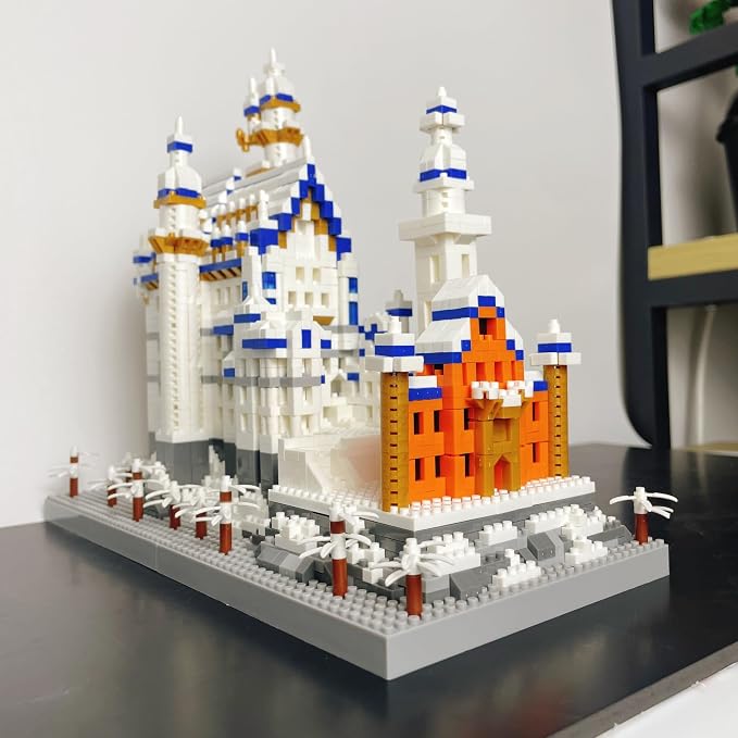Germany Swan Stone Castle Micro Building Blocks Toys Set: Craft Your Own Royal Legacy