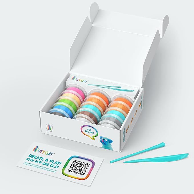 HEY CLAY Dog Story - Air Dry Clay Kit with Interactive App for Kids & Tweens, Modeling Clay and Crafts Set for Kids Ages 6 to 10