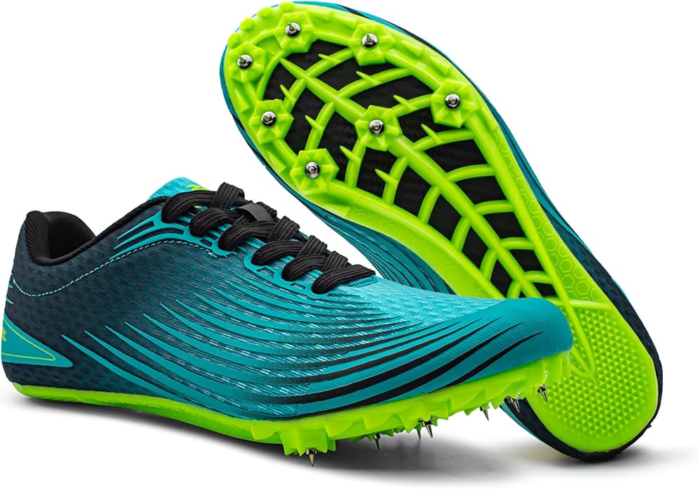 RUNIC Track & Field Shoes for Men, Women & Kids – Pro Running Spikes for Sprint, Race & Training – 7 Spikes + Extra Spikes & Wrench (US Men Size)