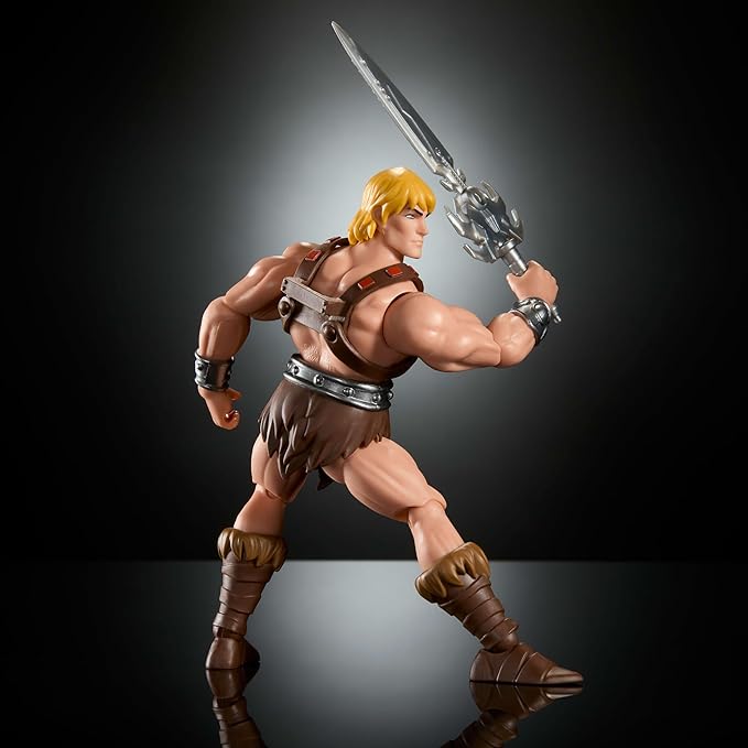 Masters of the Universe Origins Action Figure 200X Cartoon Collection He-Man, 5.5 Inch 1980s Motu TV Hero, Detailed Design & Power Sword Accessory