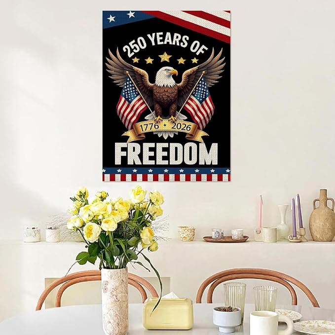 Paint by Numbers for Adults and Kids Beginner, American Flag Eagle Painting by Number Kits On Canvas, Number Artist Paint by Number Kit DIY Oil Painting Acrylic Paints, Home Wall Decor Gift 12X16inch