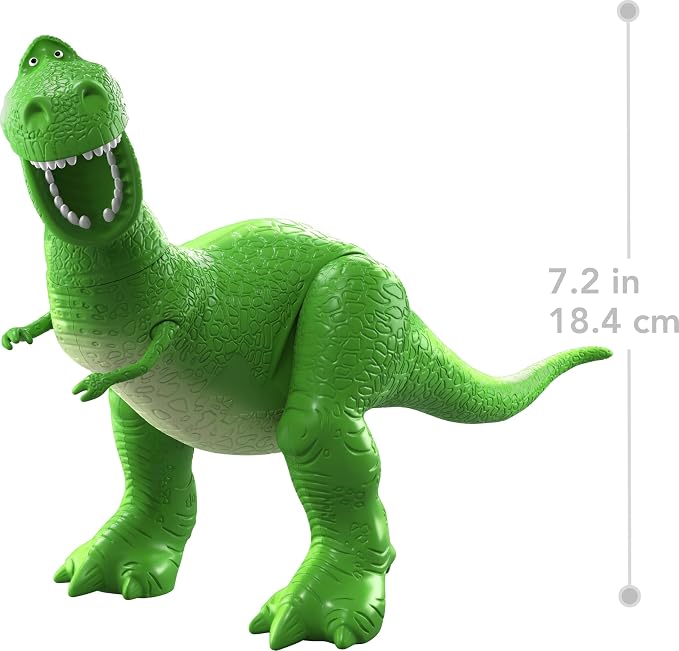 Mattel Disney and Pixar Toy Story 5 Rex Action Figure | 7-inch Playscale, 1 Key Character, 8+ Posable Joints, Movie-Accurate Design