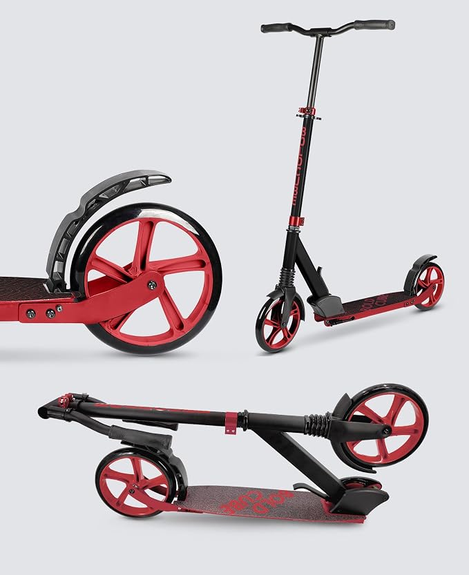 BOLDCUBE Big 2 Wheeler | Scooter for Kids & Teens Ages 7+ Years | Play & Commute | Front Suspension Fit with 200MM Wheels | Height Adjustable 86 to 111 cm