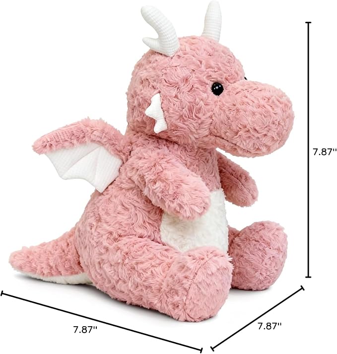 SUSULF Little Flying Dragon - Cute Stuffed Animal Plush Toy - Adorable Soft Dragons Toy Plushies and Gifts - Perfect Present for Kids (Pink,7.87in/20cm)