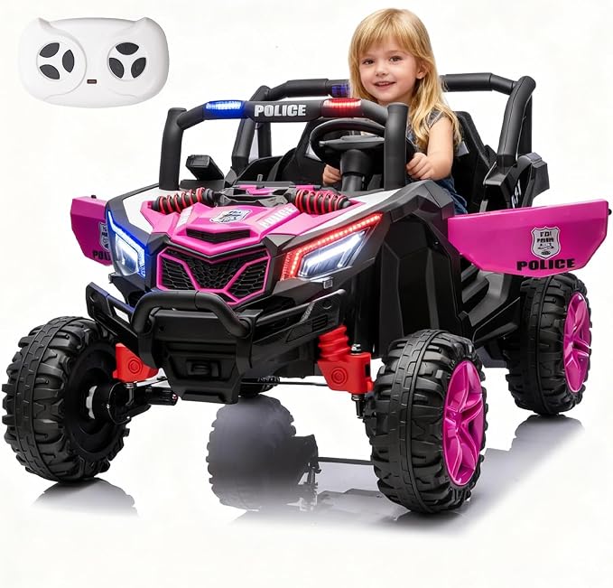 4WD UTV 24V Ride On Toys for Big Kids Ride On 2 Seater Ride On Toys Kids | 2 Seater Ride On Car for Kids Side-by-Side UTV Electric Cars for Kids Electric Ride Car Ride On Toys for Kids 4-8