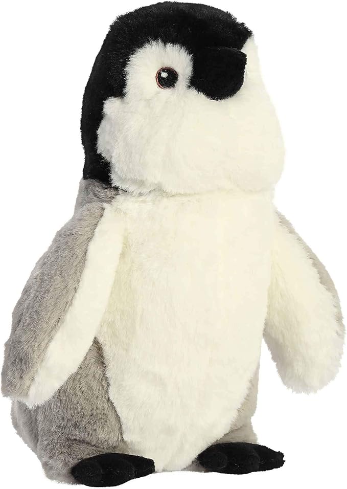 Aurora® Responsibly Made Eco Nation™ Penguin Stuffed Animal - Ideal for Playtime Adventures - Perfect for Birthdays or Just Because - Gray 9.5 Inches