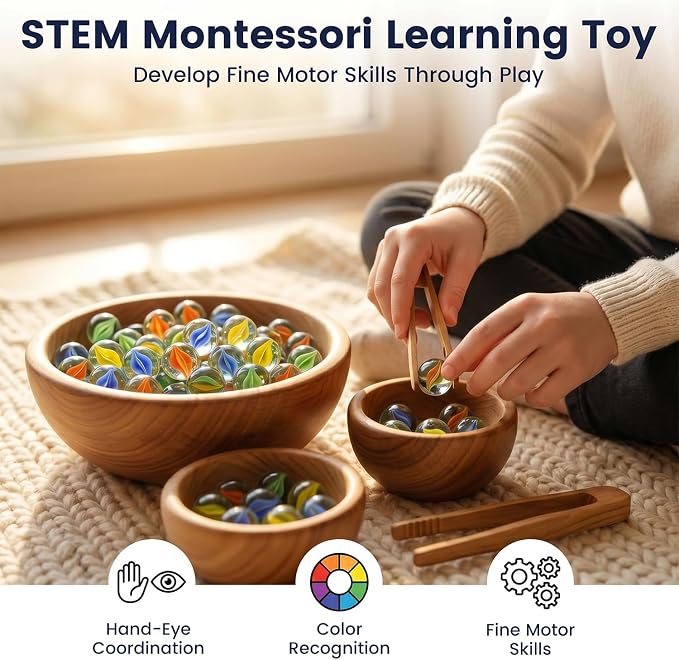 LovesTown 100PCS Glass Marbles Bulk, for Kids Marble Run Game, DIY and Home Decoration