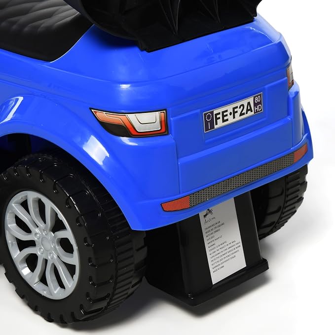 Aosom 3 in 1 Push Cars for Toddlers Kid Ride on Push Car Stroller Sliding Car with Horn Music Light Function Secure Bar Ride on Toy for Boy Girl 18-36 Months, Blue