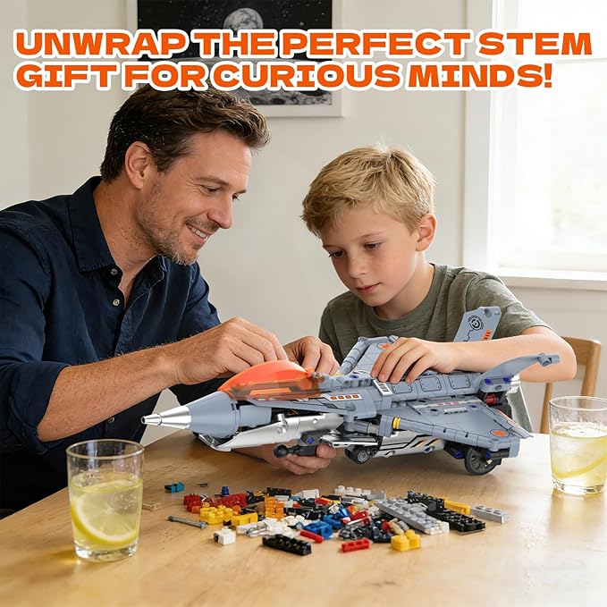 STEM Robot Building Set, 5-in-1 Remote & APP Controlled Robot Toys for Kids Ages 6-16, 334 Pcs DIY Building Blocks Engineering Science Educational Kit, Birthday Gift for Boys Girls
