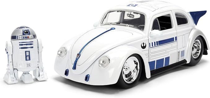 Jada Star Wars R2-D2 with 1959 Volkswagen Drag Beetle 1:24 Die-Cast Vehicle & 2.5-Inch Figure Toys