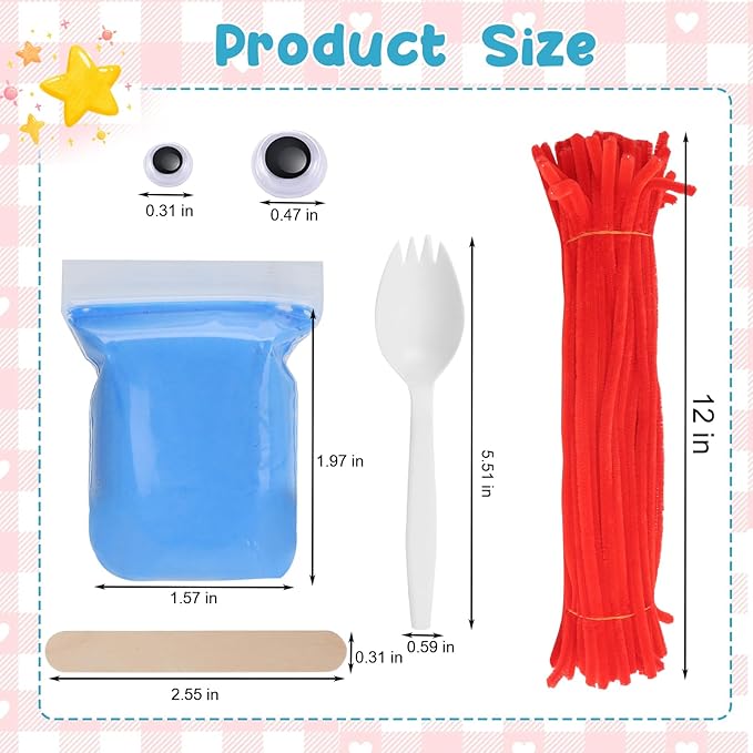 100 Pcs Fork Creativity Set-Arts & Crafts Supplies with Plastic Forks & Clay, Creative DIY Craft Kit to Enhance Hands-On Ability, Make Your Own Forky & Unique Crafts,Large Quantity Value Pack