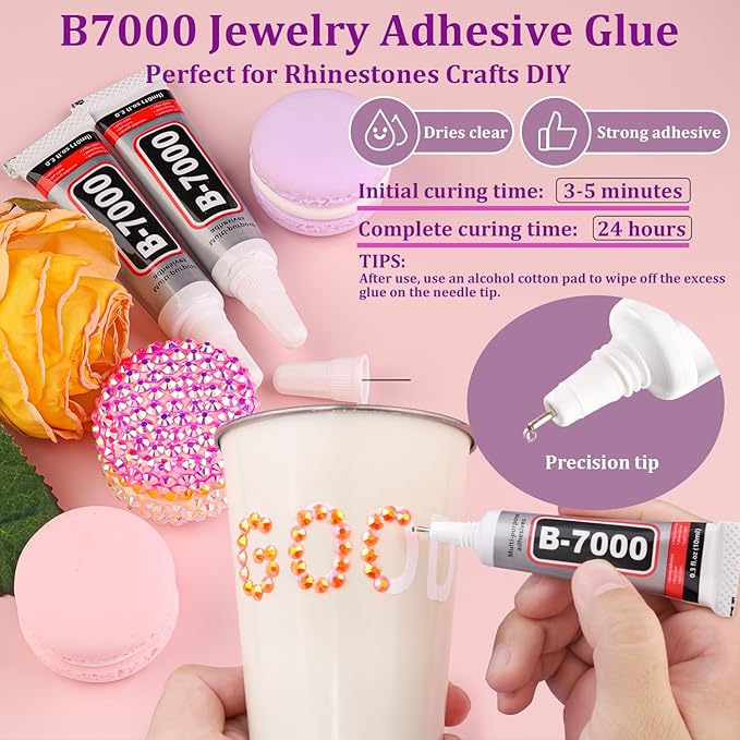 25000Pcs Resin Rhinestones for Crafting, Orange AB 2-6mm Mixed Sizes Non Hotfix Flatback Gems with 1Pcs Glue, Bedazzling Crystal for DIY Craft Clothing Mugs Tumblers Shoes Fabric Decor Nail Art
