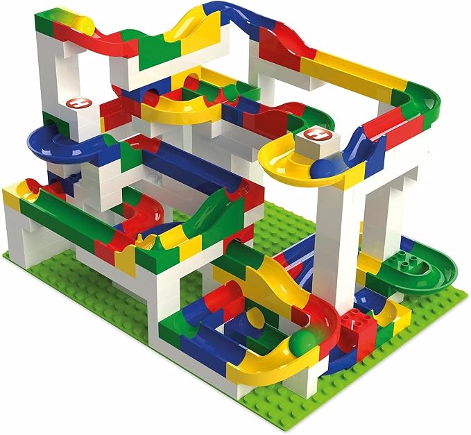 Hubelino Marble Run - 200-Piece Big Building Box - The Original! Made in Germany! - Certified and Award-Winning Marble Run - 100% Compatible with Other Building Sets