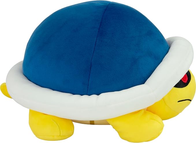 Club Mocchi Mocchi- Super Mario Plush - Buzzy Beetle Plushie - Squishy Mario Toys and Cute Stuffed Animals - Gaming Room Decor - Video Game Collectibles - 15 Inch