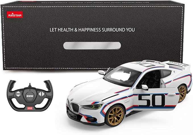 RASTAR BMW RC Car 1/14 BMW 3.0 CSL RC Car BMW Remote Control Toy Car for Kids, White 2.4G