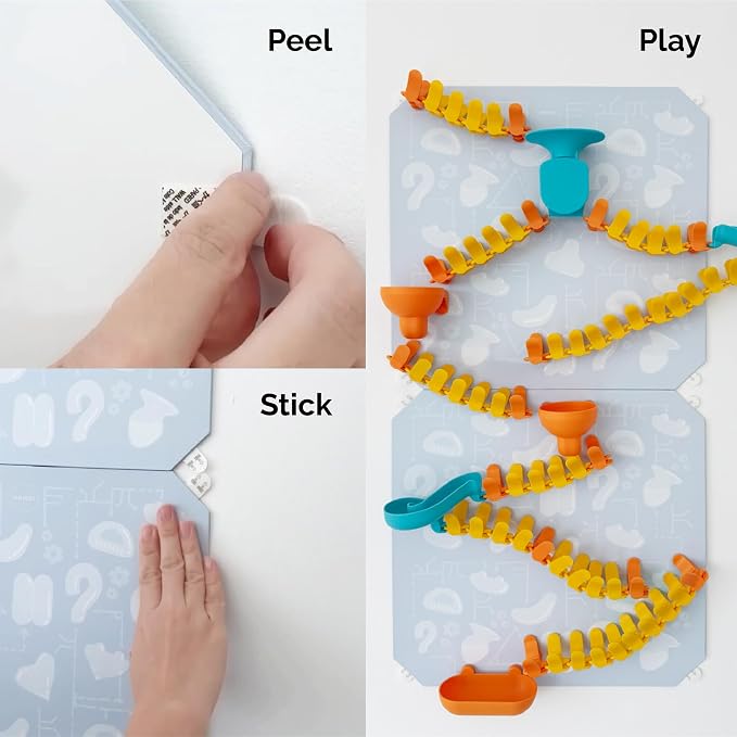 Oribel VertiPlay Magnetic Marble Run | Explorer Set STEM Toy | Creative Free Play Construction Kit for Kids | Works on Fridges; Lockers & Metal Surfaces (90 Pcs)