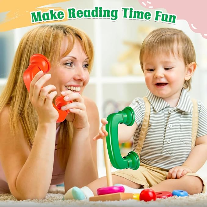 Whisper Reading Phones 4 Colors Small Phone Hear Myself Sound Phone Speech Therapy Toy Tool for Classroom Accelerate Reading Fluency Comprehension and Pronunciation for Kids and Adults