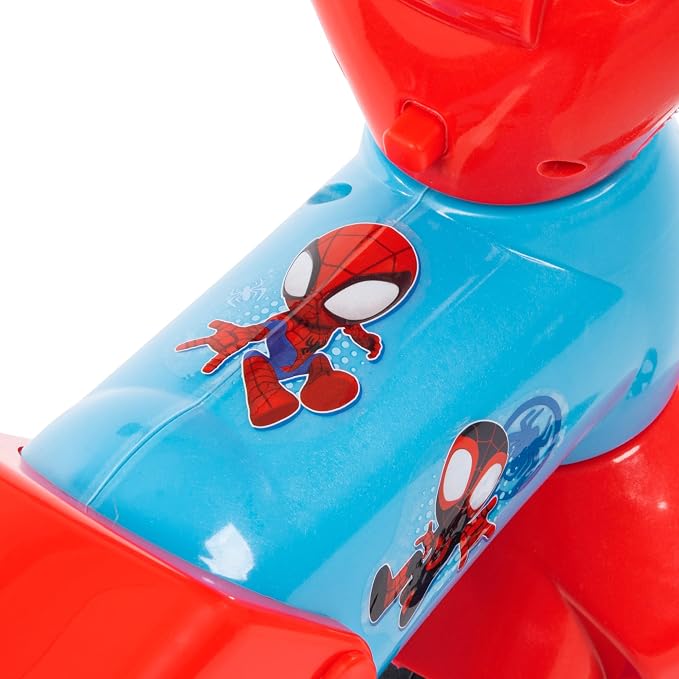 Huffy Marvel Spidey and His Amazing Friends Light Up Kids' Trike, Ideal for Ages 3+ Years Old, LED Light Feature, Under Seat Storage, Fun and Playful Design, Spider-Man