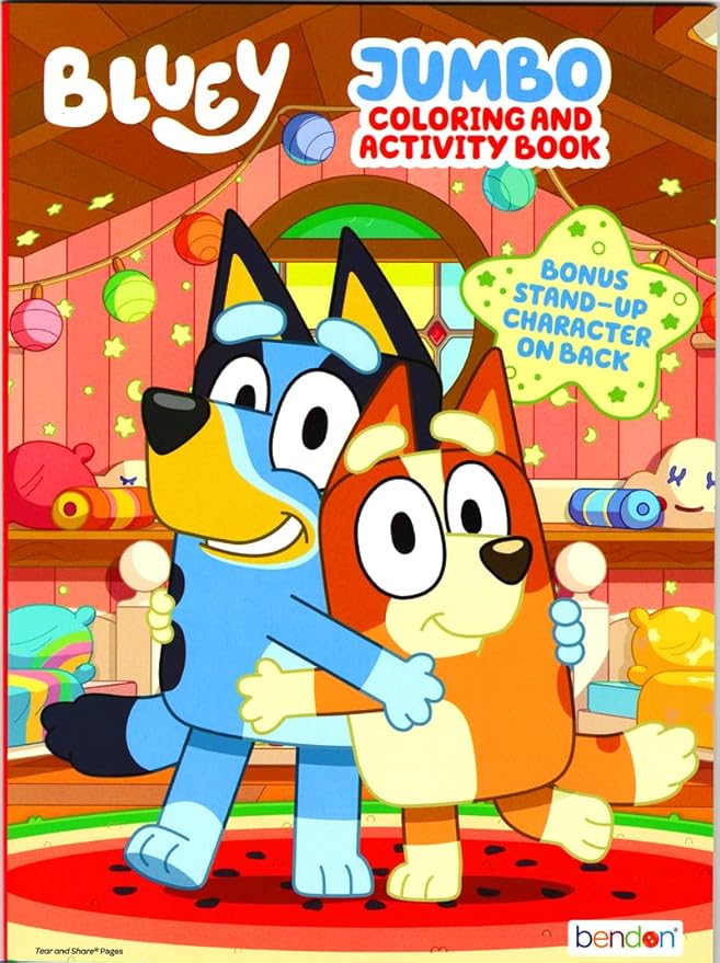 Bendon Bluey Coloring Activity Book and Sticker Set for Kids