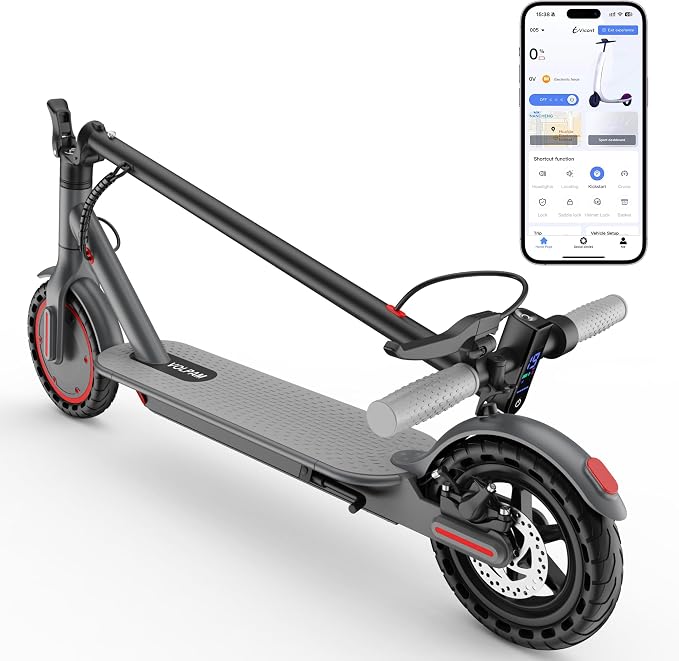 VOLPAM Electric Scooter, 350W/500W/800W/1000W/250W Powerful Motor & 19/22/ 9 MPH Top Speed, 16-28-10 Miles Long Range, Folding E Scooter Choice