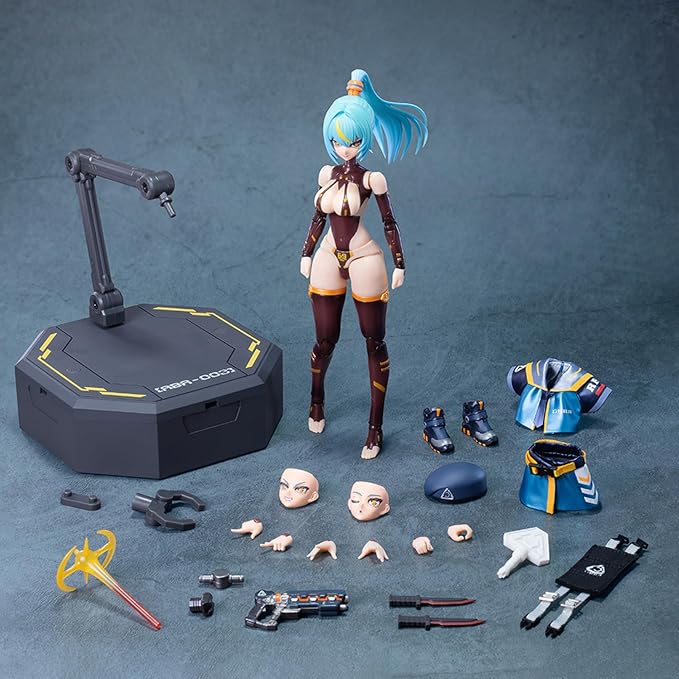 Pipigirl 1/12 Scale Plastic Model Action Figures Kits, Armed Battle Angels Misty Rain, 6 in Anime Collectible Action Figures