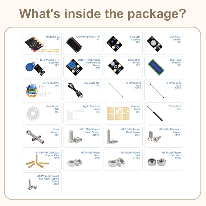 STEM Kits for Kids Age 12+, ACEBOTT Smart Home Basic Starter Kit(Included Micro:Bit), STEM Toys Compatible with Makecode, Coding Set with House Building, Sensors & App Control, for Boys and Girls