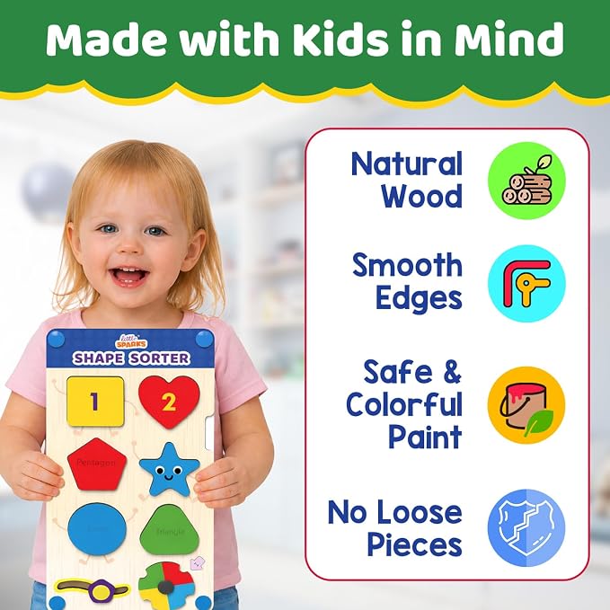 Smartivity Shape Sorter Learning Kit for Toddlers | 12 Shape Pieces + 10 Challenge Cards | Teaches Colors, Shapes, Numbers & Emotions | Montessori Toy for Boys & Girls Ages 2, 3, 4 Years