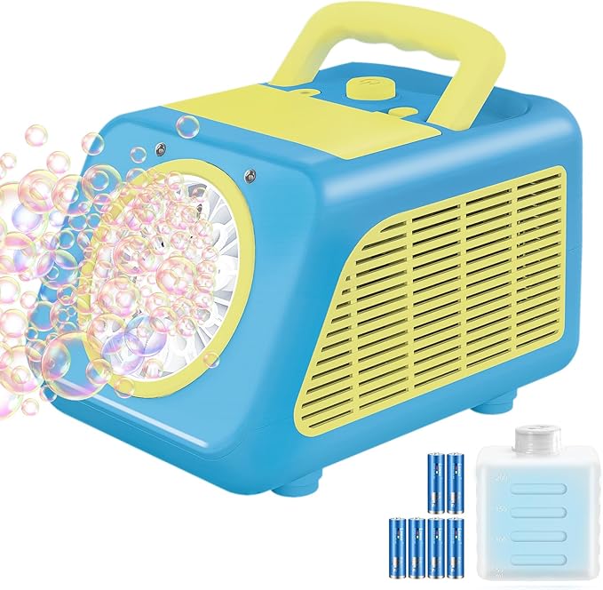 Bubble Machine Automatic Blower for Kids: Bubble Marker for Parties Battery Operated Bubble Machine for Toddlers | 20000+ Bubbles Per Min with 2 Speed Levels - Outdoor Toys for Birthday Wedding