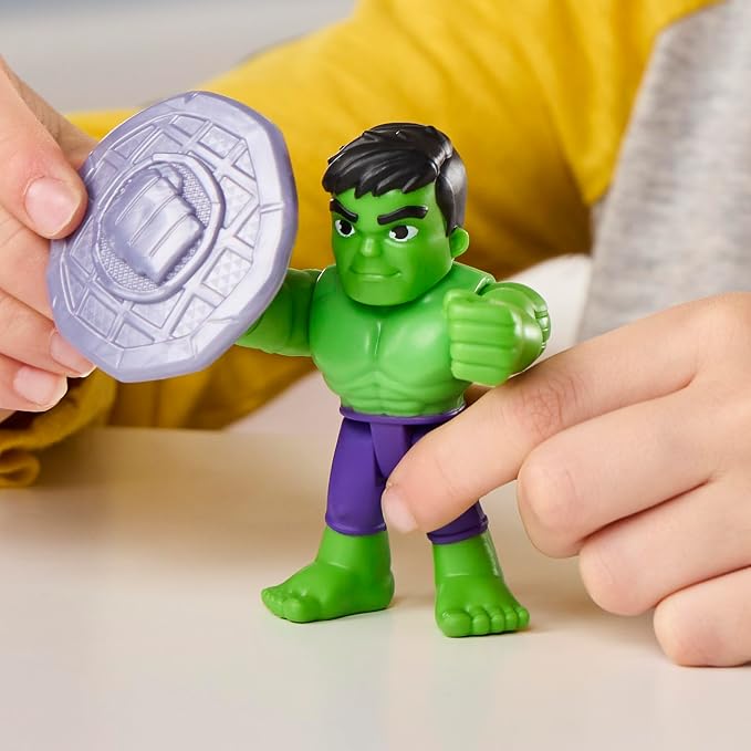 Marvel Spidey and His Super Friends Hulk Toy with Accessories, 3 Inch Action Figure, Superhero Toy for Kids, Ages 3+