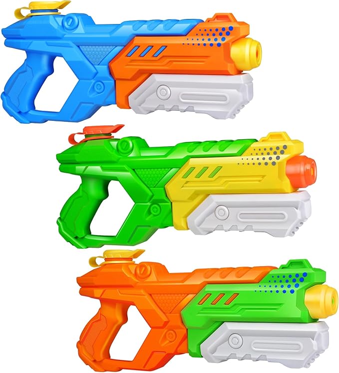 Quanquer 600CC Water Guns for Kids Adults - 3 Pack Super Squirt Water Toy Gun High Capacity Long Shooting Range Soaker Blaster for Swimming Pool Beach Outdoor Fighting Party