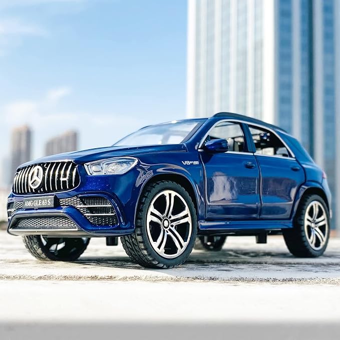WAKAKAC Diecast Car Model GLE 63S 1/32 Pull Back Zinc Alloy Toy Vehicle Collection Decoration Gift Toy Car(Blue)